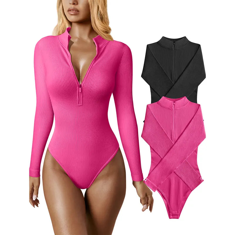 OQQ Women 2 Piece Bodysuits 