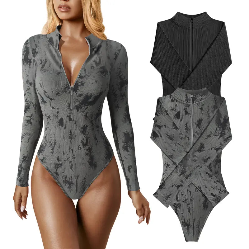 OQQ Women 2 Piece Bodysuits 