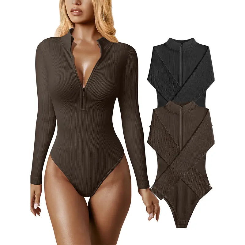 OQQ Women 2 Piece Bodysuits 