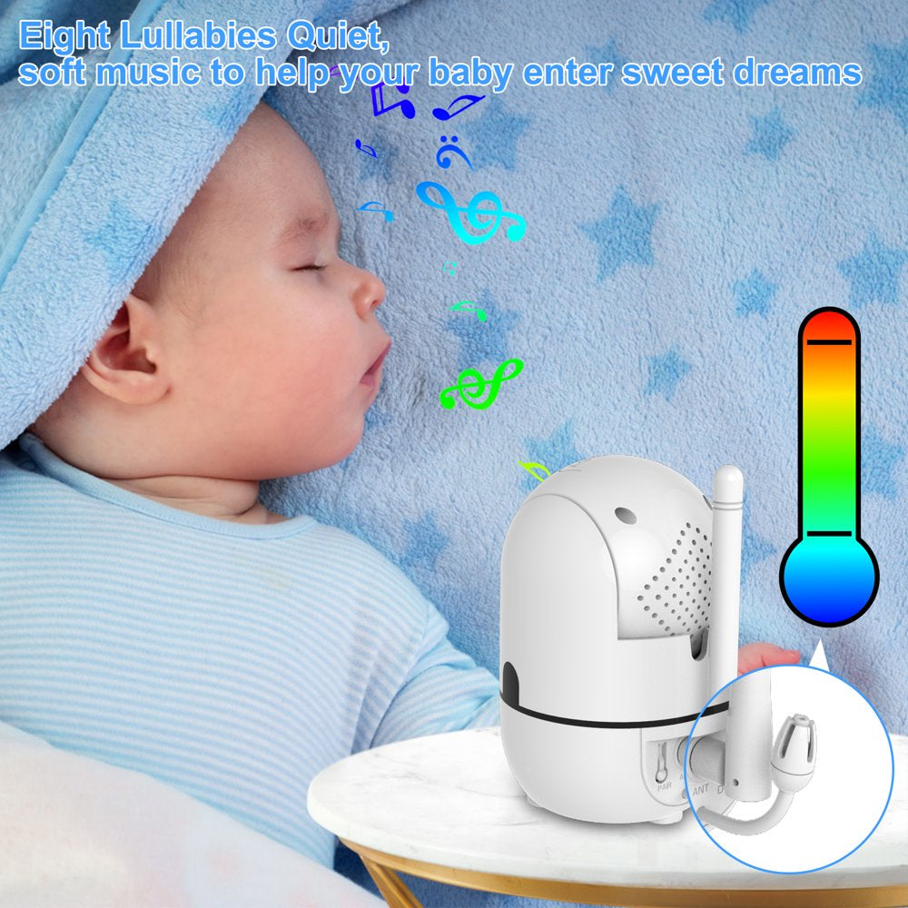 Baby Monitor with Remote Pan-Tilt-Zoom Camera, 3.2 Inch Video Baby Monitor HB65 with Camera and Audio, Night Vision, 2-Way Talk,Temperature Sensor, 960Ft Range