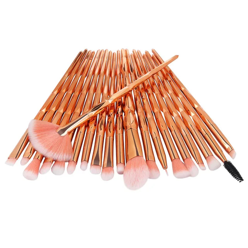 20Pcs Diamond Makeup Brushes Set Powder Foundation Blush Blending Eye Shadow Lip Cosmetic Beauty Make up Brush Pincel Maquiagem