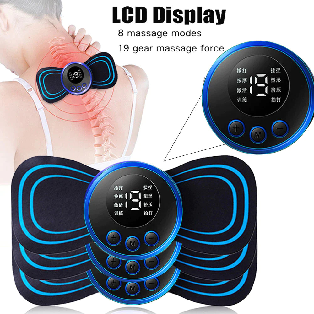 LCD Display EMS Neck Stretcher Electric Massager 