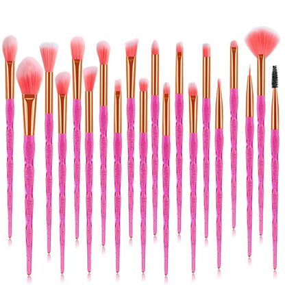 20Pcs Diamond Makeup Brushes Set Powder Foundation Blush Blending Eye Shadow Lip Cosmetic Beauty Make up Brush Pincel Maquiagem