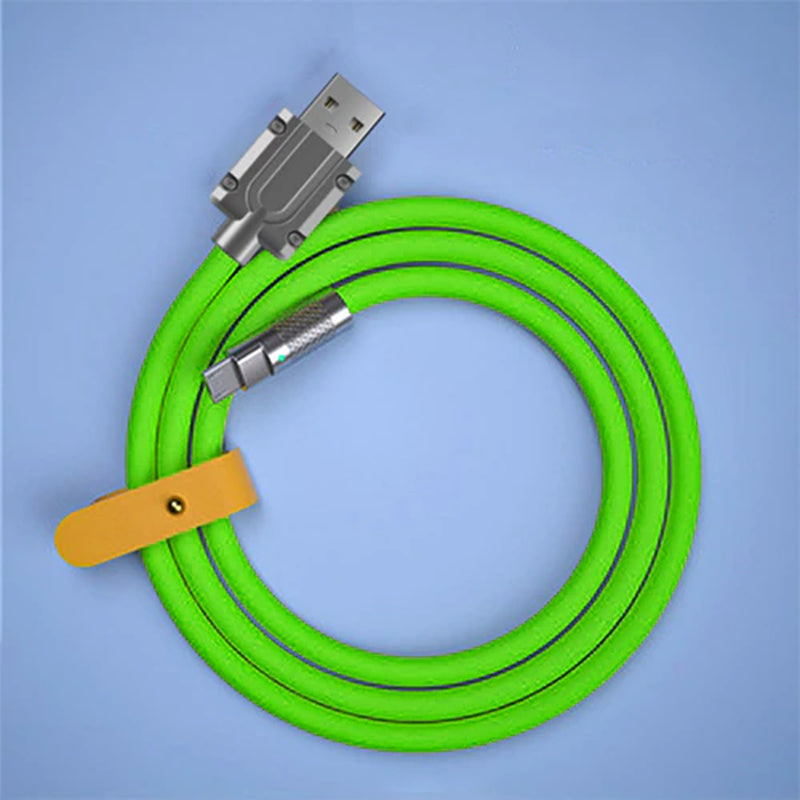 120W 6A Super Fast Charge Liquid Silicone Cable Type-C Charger 