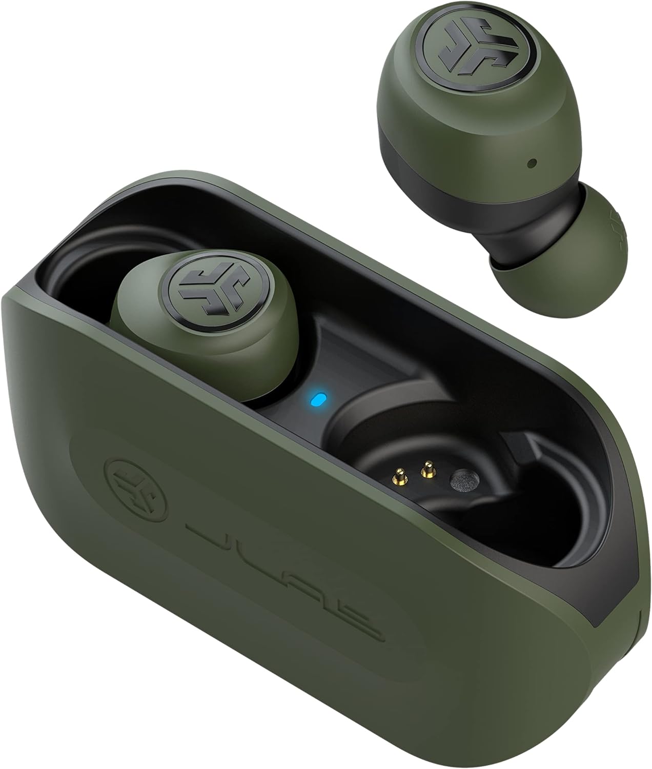 Jlab Go Air True Wireless Bluetooth Earbuds + Charging Case, Green, Dual Connect, IP44 Sweat Resistance, Bluetooth 5.0 Connection