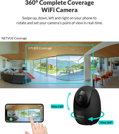 Pet Camera, 1080P FHD 2.4Ghz Wifi 