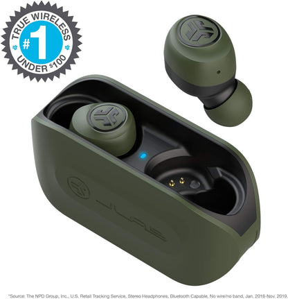 Jlab Go Air True Wireless Bluetooth Earbuds + Charging Case, Green, Dual Connect, IP44 Sweat Resistance, Bluetooth 5.0 Connection