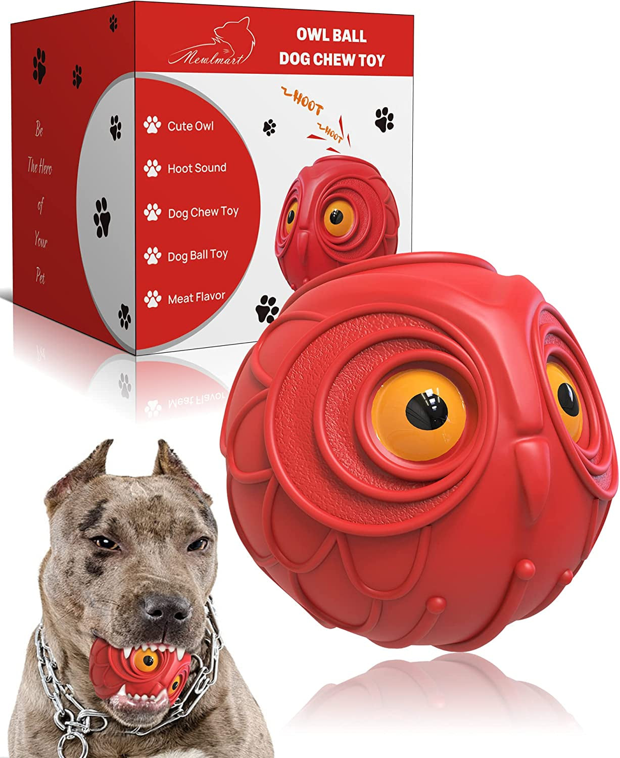 Cute Indestructible Pet Toy (Red Owl)