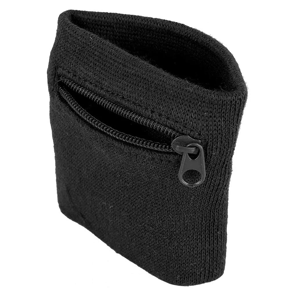 Zipper Wristband Cotton Sports Sweatband Wallet Purse Pocket Gym Yoga Cycling Tennis Soft Sweat Wrist for Men Women